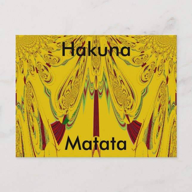 Plantilla horizontal de la tarjeta postal Hakuna M (Anverso)