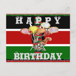 Plantilla horizontal de postales Cumpleaños feliz