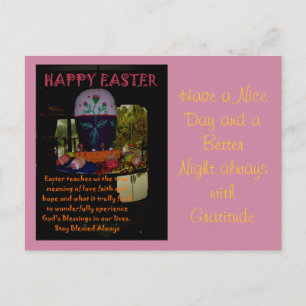Plantilla horizontal de postales Feliz Pascua