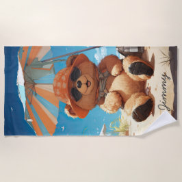 "Plantilla inspirada en el oso Toalla de playa