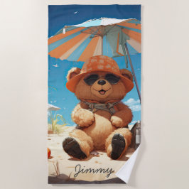 "Plantilla inspirada en el oso Toalla de playa