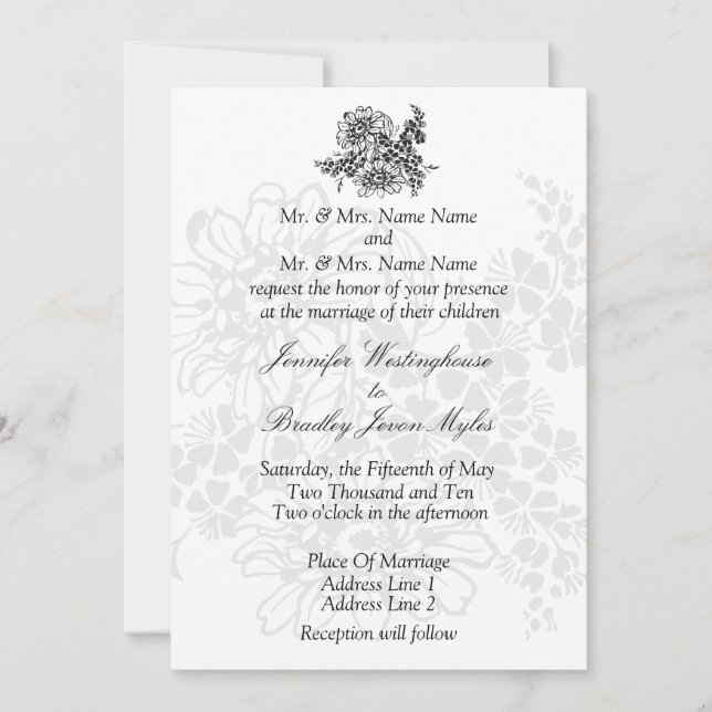 Plantilla Invitaciones de Boda (Anverso)