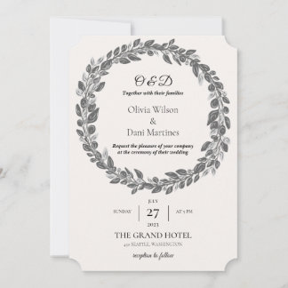 PLANTILLA INVITACIONES DE BODA EN LÍNEA Monograma