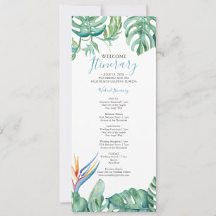 Plantilla Itineraria de Boda de Destino Tropical