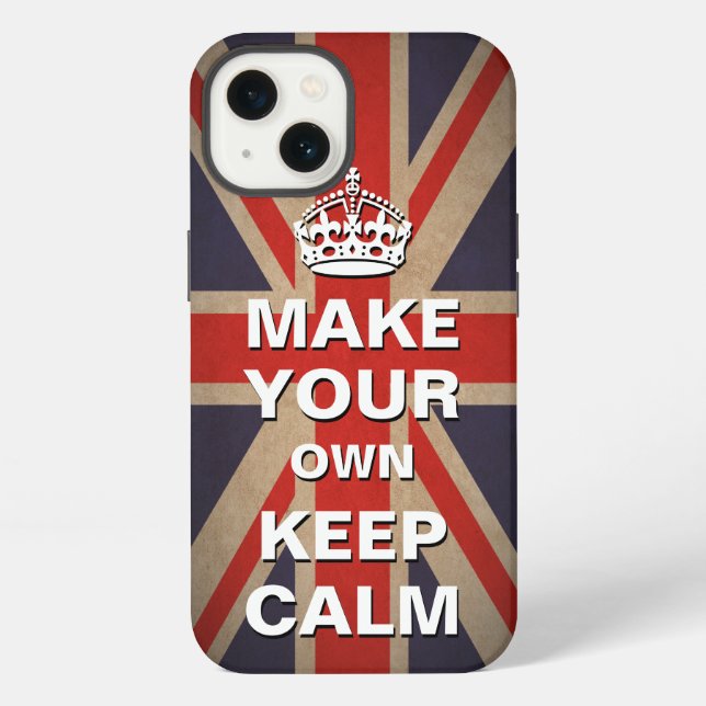 Plantilla Keep Calm - Funda para iPhone Union Jack (Reverso )