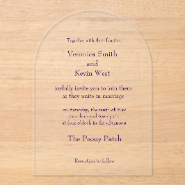 Plantilla Limpiar invitación de casamiento acrílic