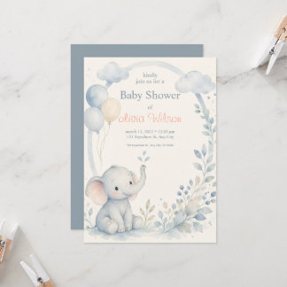 Plantilla linda y neutral para baby shower de niño