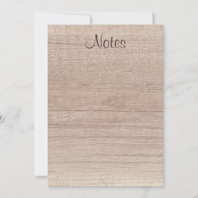 Plantilla manuscrita de aspecto de madera natural  (Anverso)