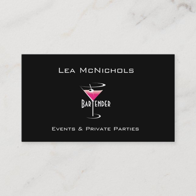 Plantilla Martini de las tarjetas de visita del (Anverso)