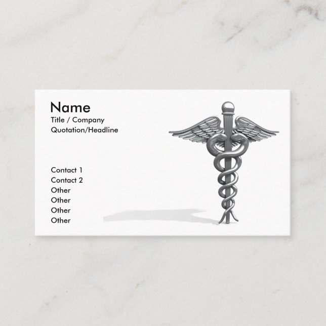 Plantilla médica I de la tarjeta de visita (Anverso)