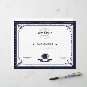 Plantilla mínima de certificado