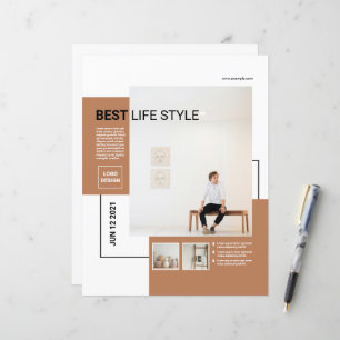 Plantilla mínima de volante Limpio y moderno