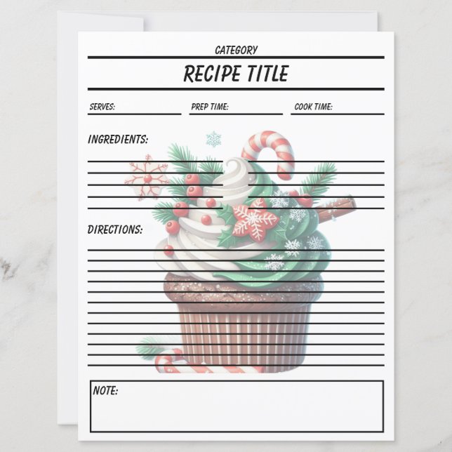 Plantilla mínima para el libro de recetas de paste (Anverso)