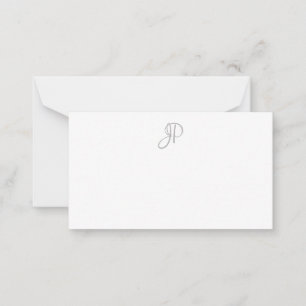 Plantilla Minimalista monogramada de caligrafía pe