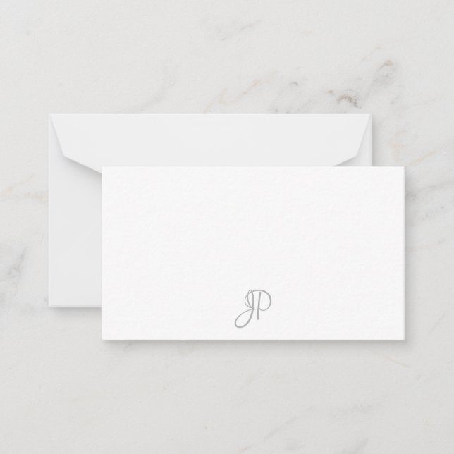 Plantilla Minimalista monogramada de personalizado (Anverso)