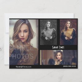 Plantilla modelo del negro de la tarjeta de los