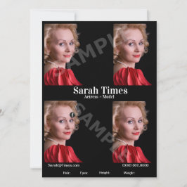 Plantilla modelo del negro de la tarjeta de los