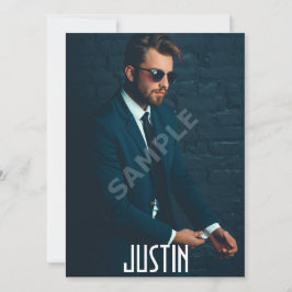 Plantilla modelo masculina de la tarjeta de los