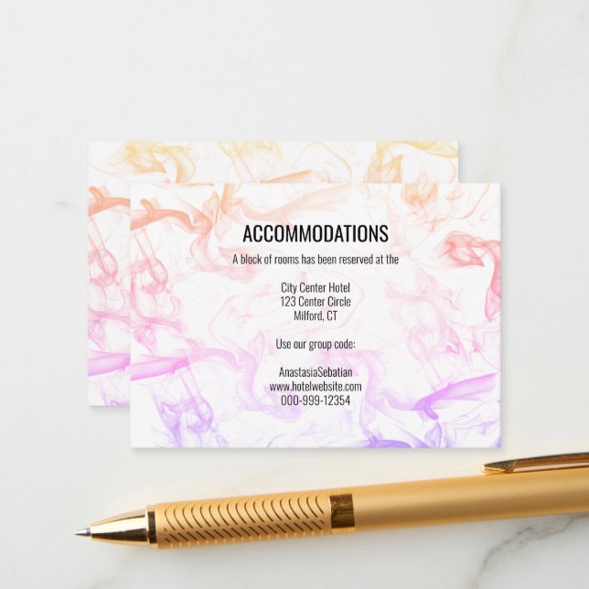 Plantilla moderna de Boda de niebla arco iris colo (Anverso/Reverso In Situ)