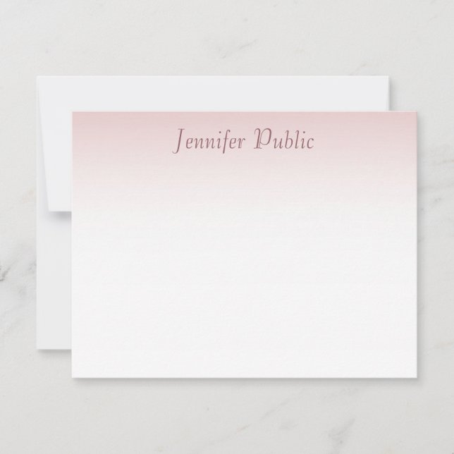 Plantilla moderna de escritura a mano Rosa Gold (Anverso)