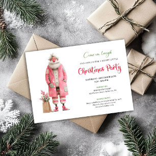 Plantilla moderna de fiesta de Navidad con Papá No