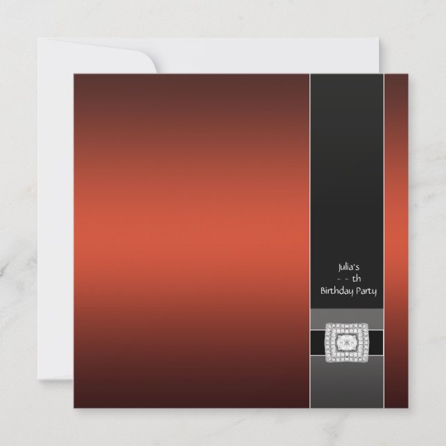 Plantilla moderna de Fiesta rojo contemporáneo (Anverso)