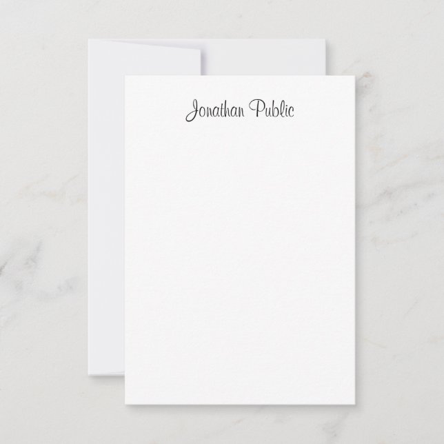 Plantilla moderna de guión de caligrafía de moda (Anverso)