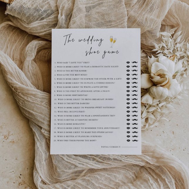 Plantilla moderna de juego de zapatos Boda, (Modern Wedding Shoe Game Template, Invitation)