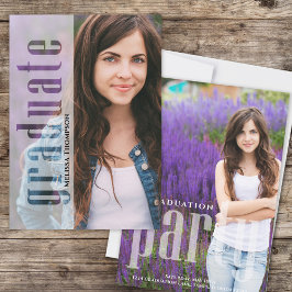 Plantilla moderna de la fiesta de graduación de fo