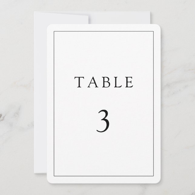 Plantilla moderna de número de mesa de boda, decor (Anverso)