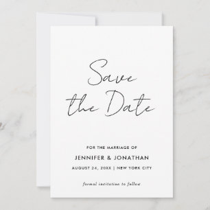 Plantilla Moderna De Script Simple Negro Y Blanco