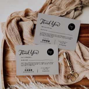 Plantilla moderna de tarjetas de agradecimiento