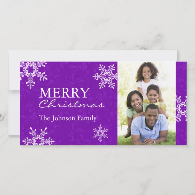 Plantilla moderna de tarjetas de fotos de Navidad (Anverso)