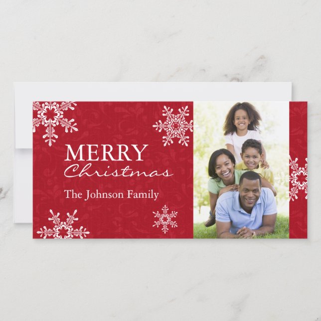 Plantilla moderna de tarjetas de fotos de Navidad (Anverso)