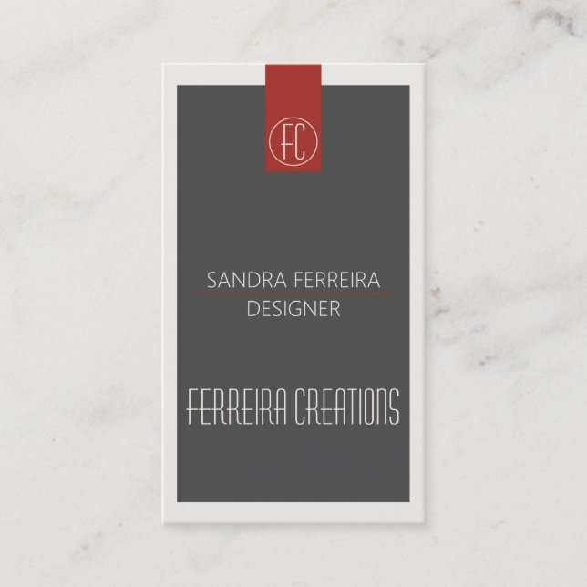 Plantilla moderna de tarjetas de visita Red and Gr (Anverso)