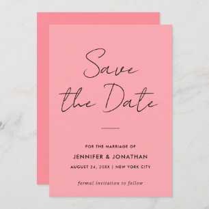 Plantilla moderna manuscrita Simple Rubor Pink