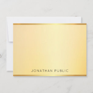 Plantilla Monograma Elegante Faux Gold Moderno