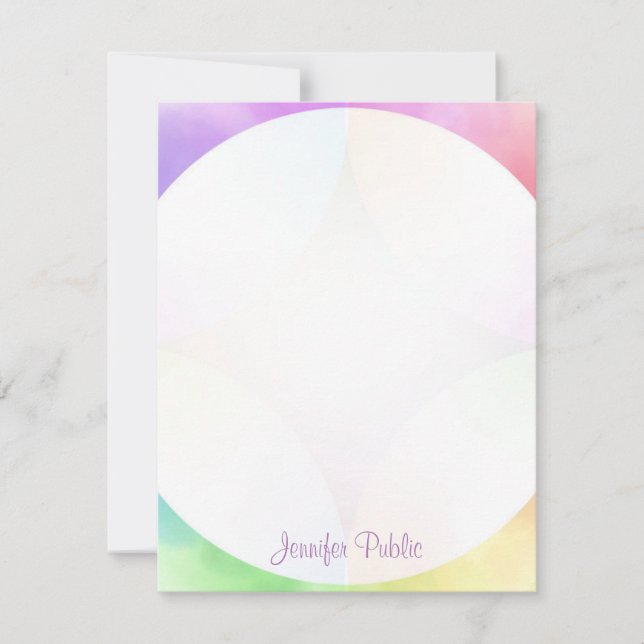 Plantilla monogramada caligrafía elegante moderna (Anverso)