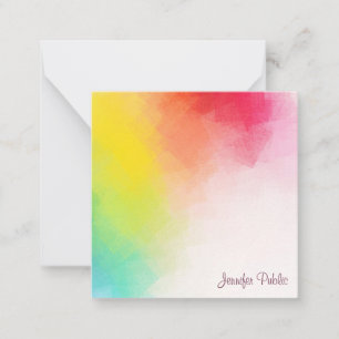 Plantilla Monogramada de colores arcoiris manuscri