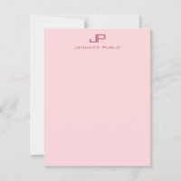 Plantilla monogramada Minimalista rosa moderna de 