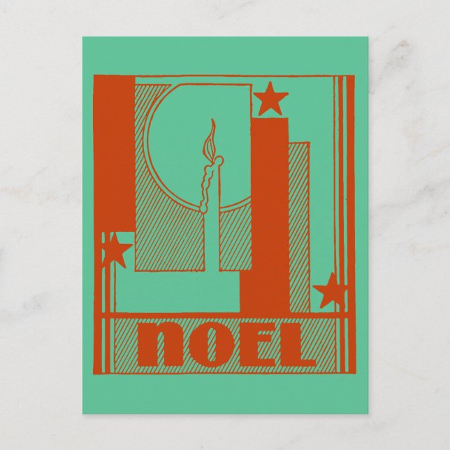 plantilla Navidades de noel Art Deco (Anverso)