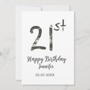 plantilla negra para cumpleaños 21 agregar nombre 