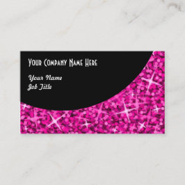 Plantilla negra rosada de la tarjeta de visita de