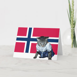 Plantilla noruega de la tarjeta del día de la