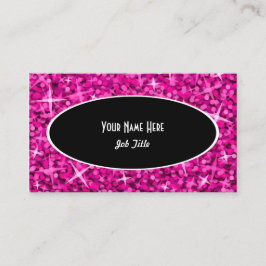 Plantilla oval negra rosada de la tarjeta de