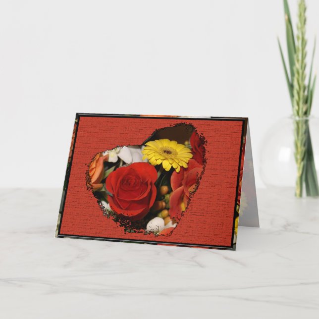 Plantilla para cortar el corazón de Rose Bouquet (Anverso)