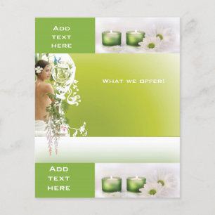 Plantilla Pequeña Flyer Salón de Belleza Spa Verde