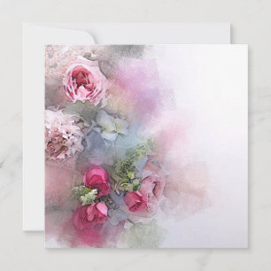 Plantilla personalizada arte acuarela rosas flores