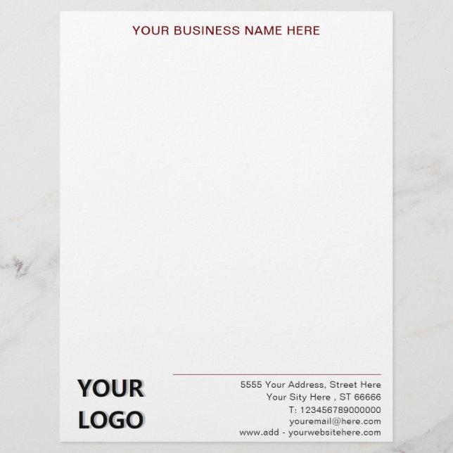 Plantilla personalizada de membrete comercial para (Anverso)