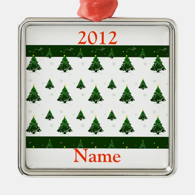 Plantilla personalizada de ornamento de Navidad (Frente)